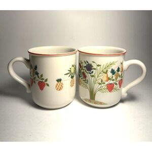 Villeroy & Boch Bon Appetit Appetito Mug 748872 RARE Red Border Fruit Coffee Mug